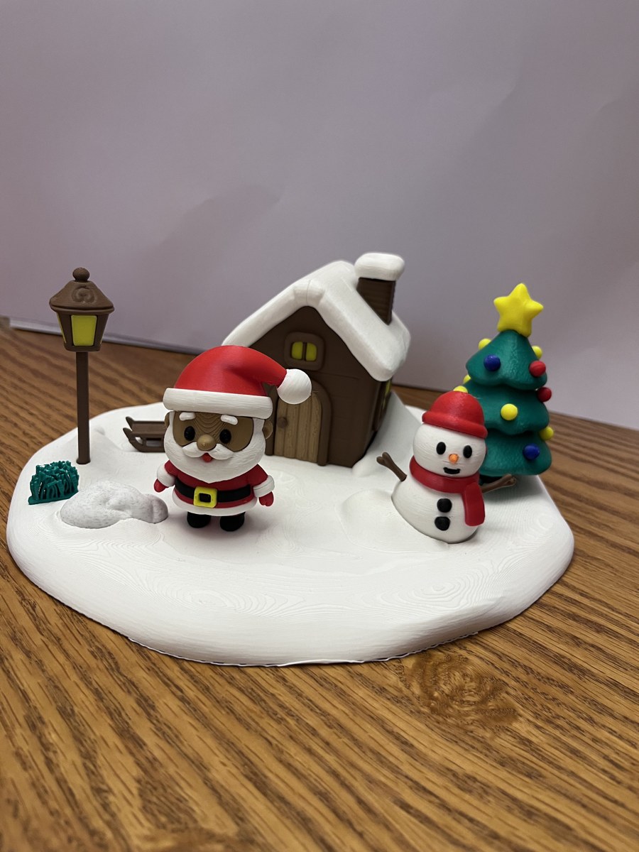 Cena Papai Noel e boneco de neve