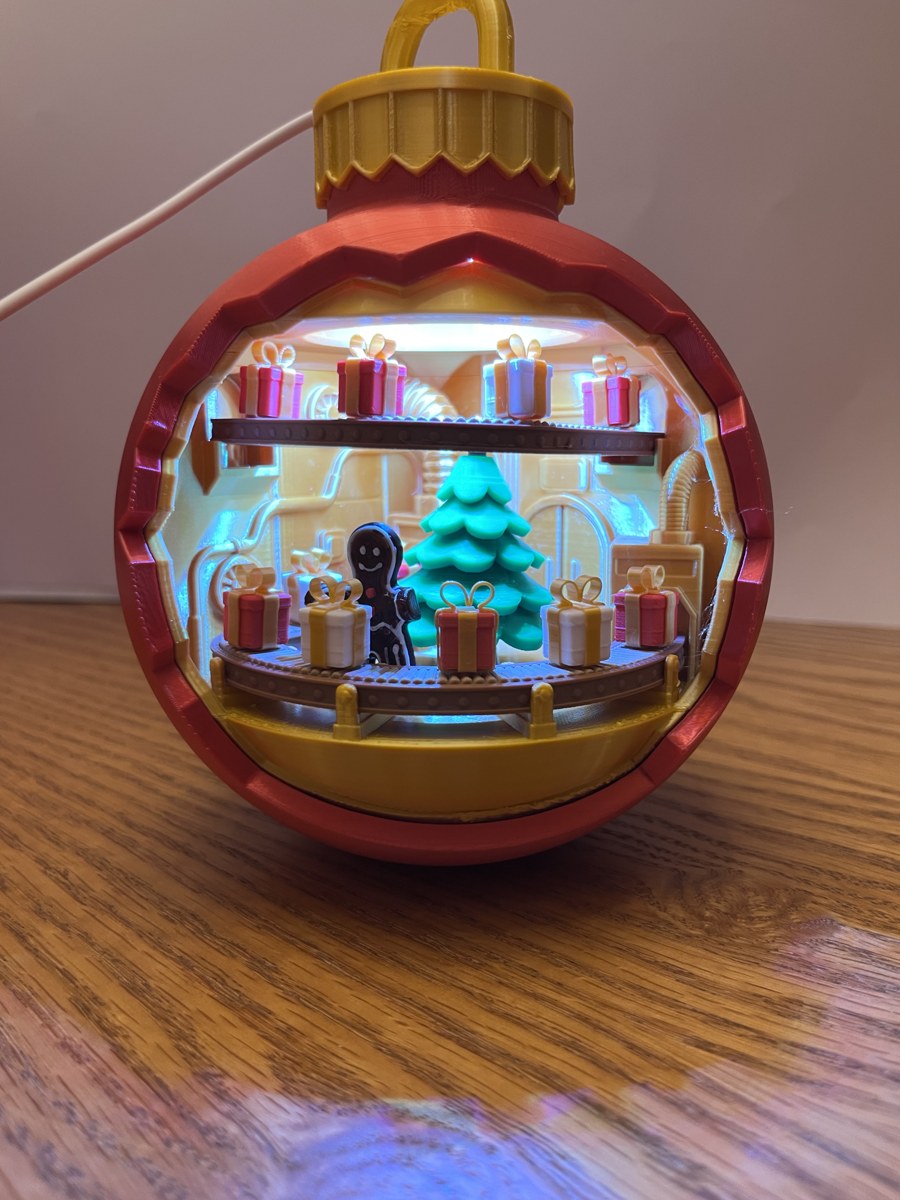 Bola de Natal fábrica de presentes