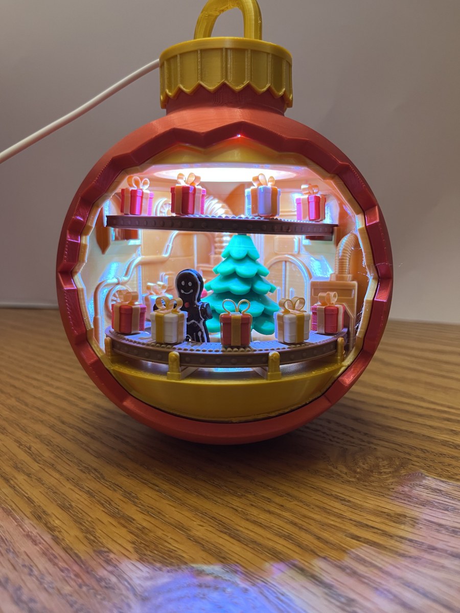 Bola de Natal fábrica de presentes