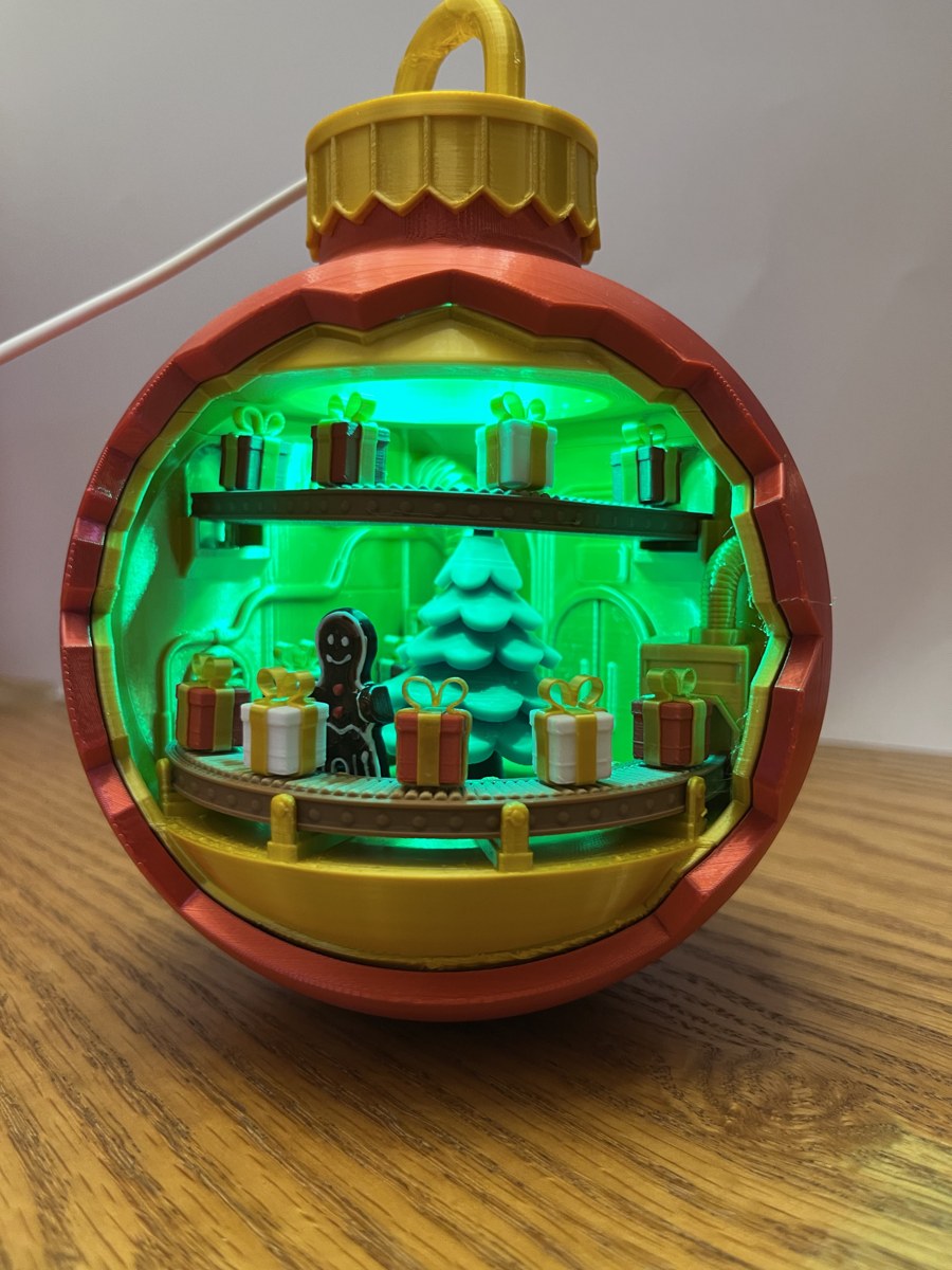 Bola de Natal fábrica de presentes