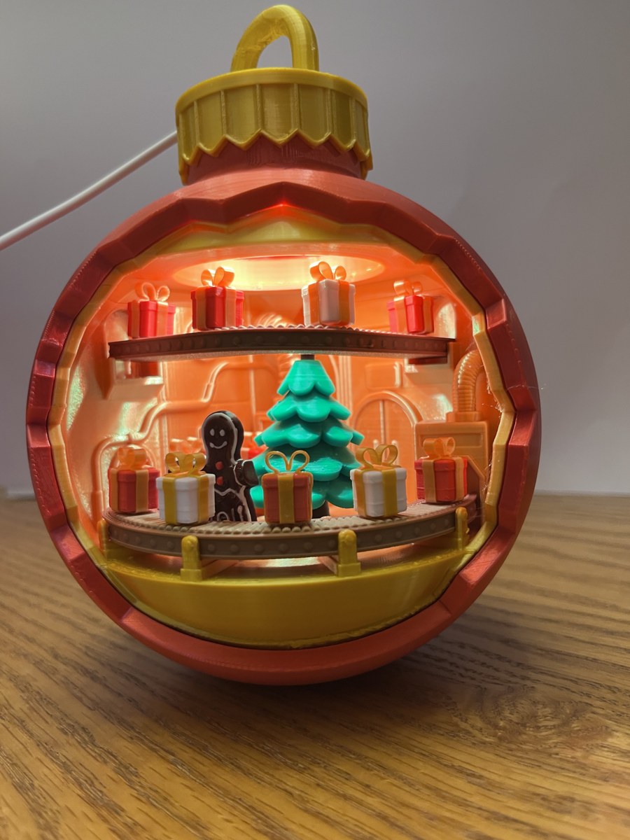 Bola de Natal fábrica de presentes