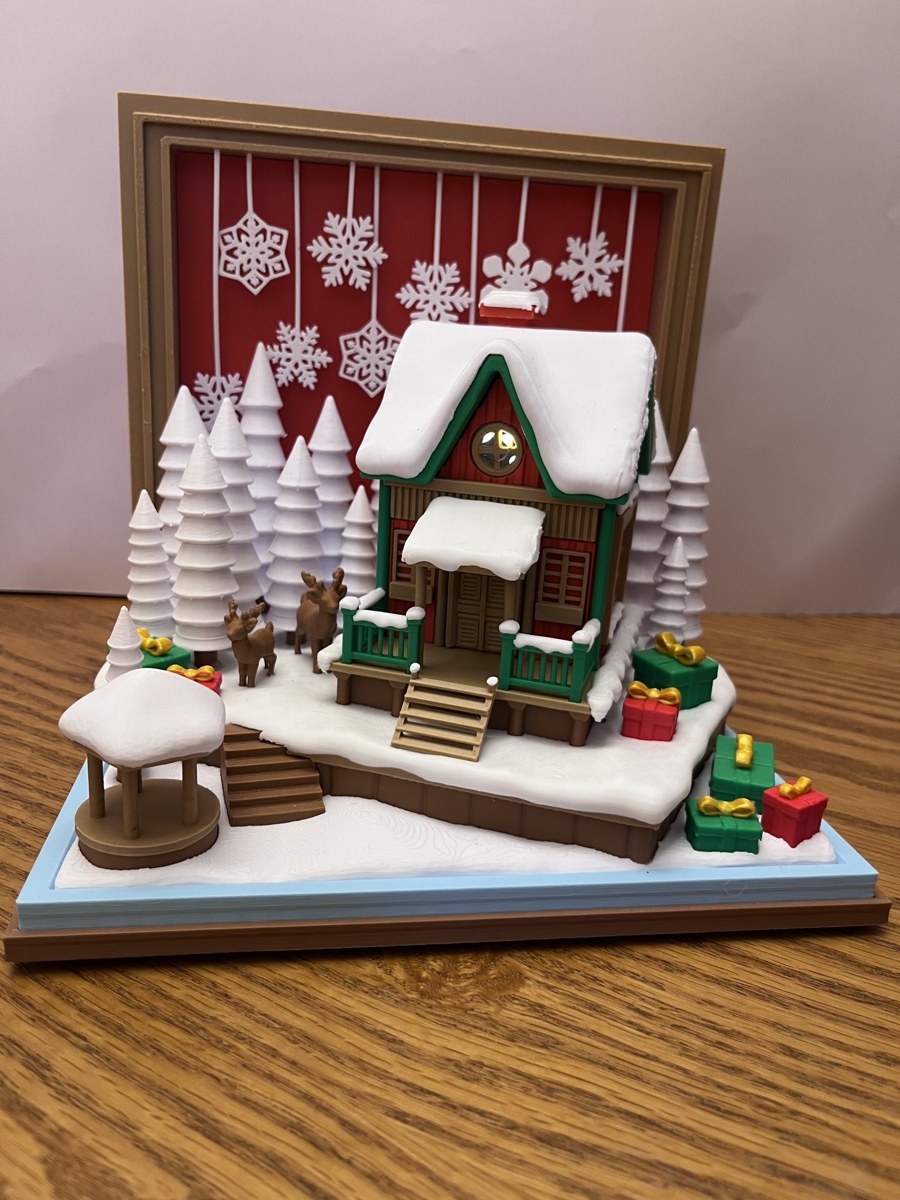 Cenário casinha nevada