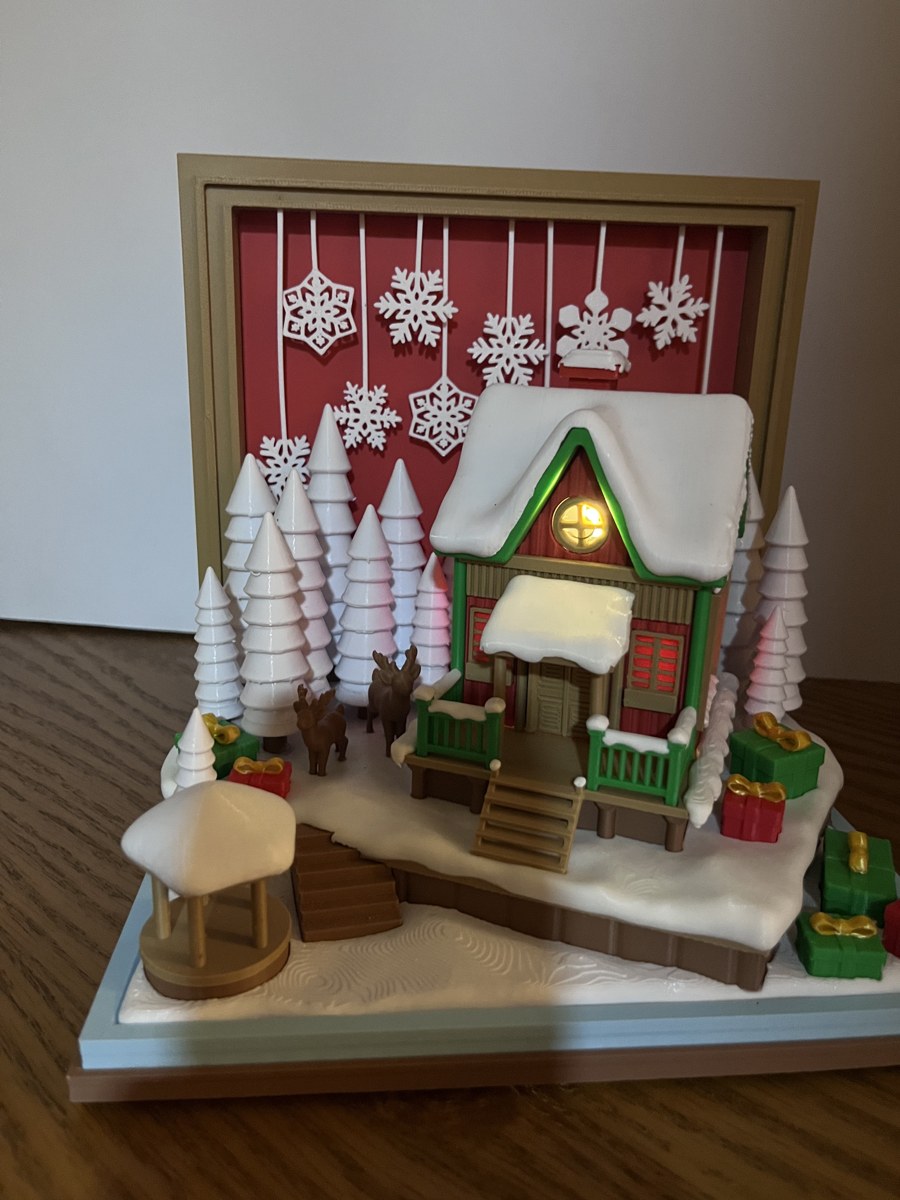 Cenário casinha nevada