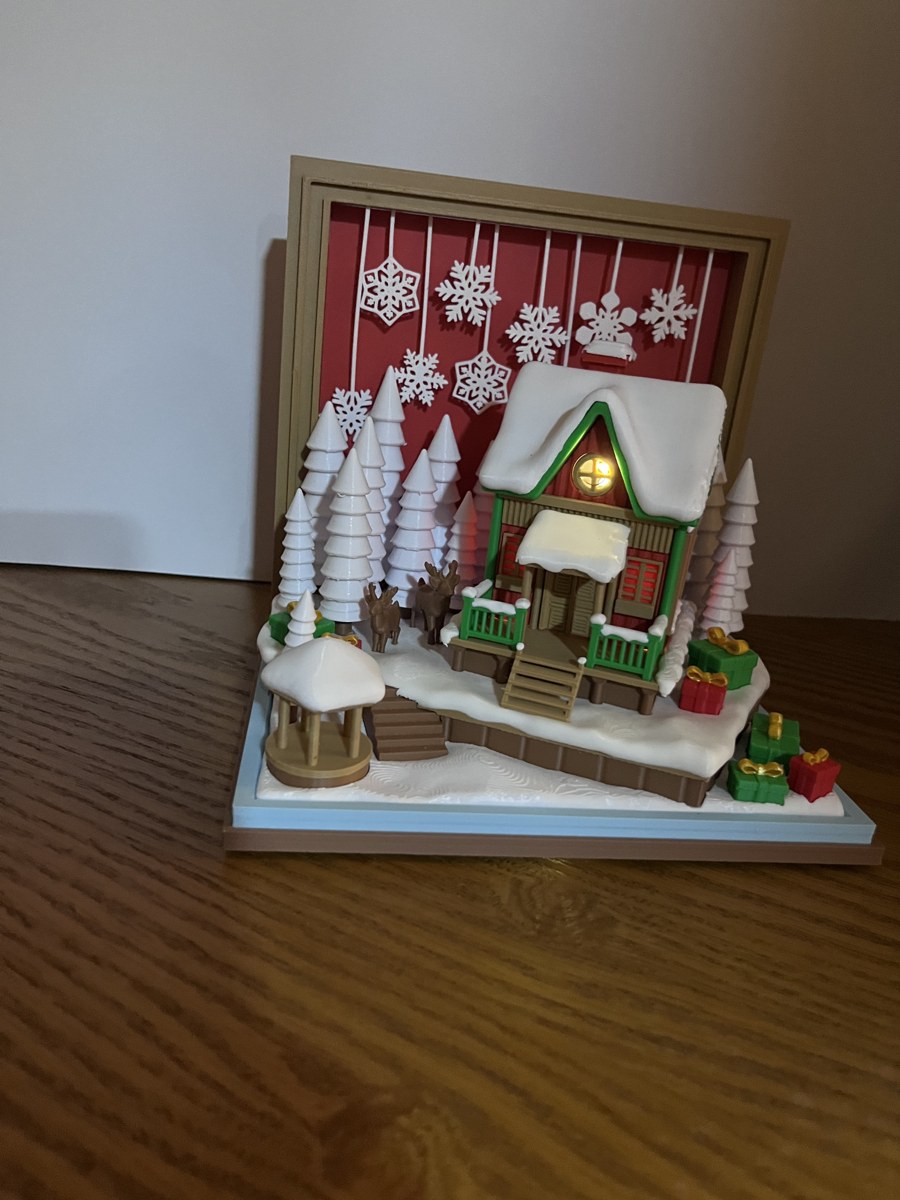Cenário casinha nevada