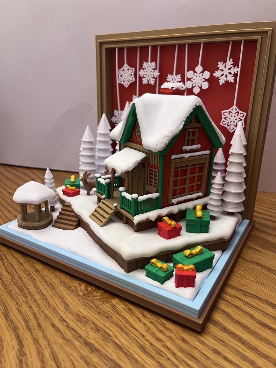 Cenário casinha nevada