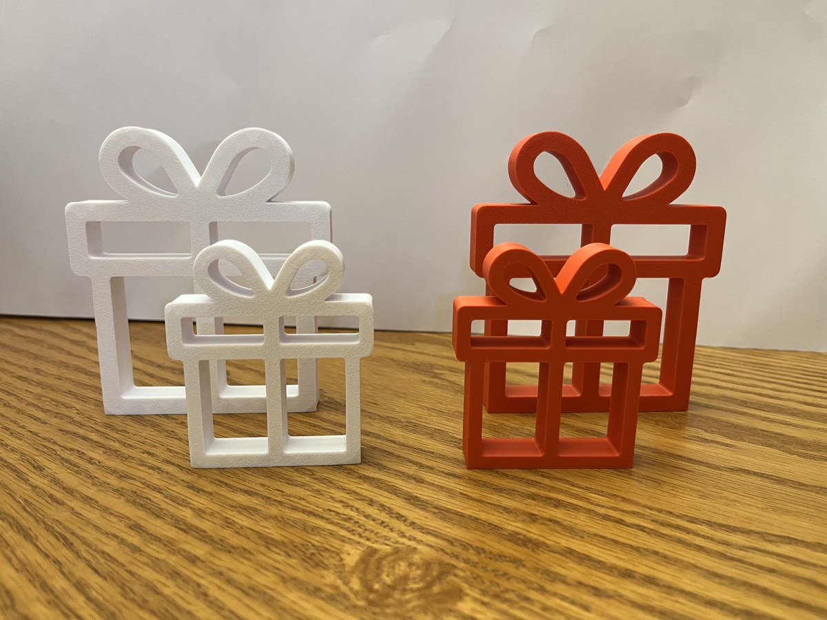 Presentes vazados decorativos