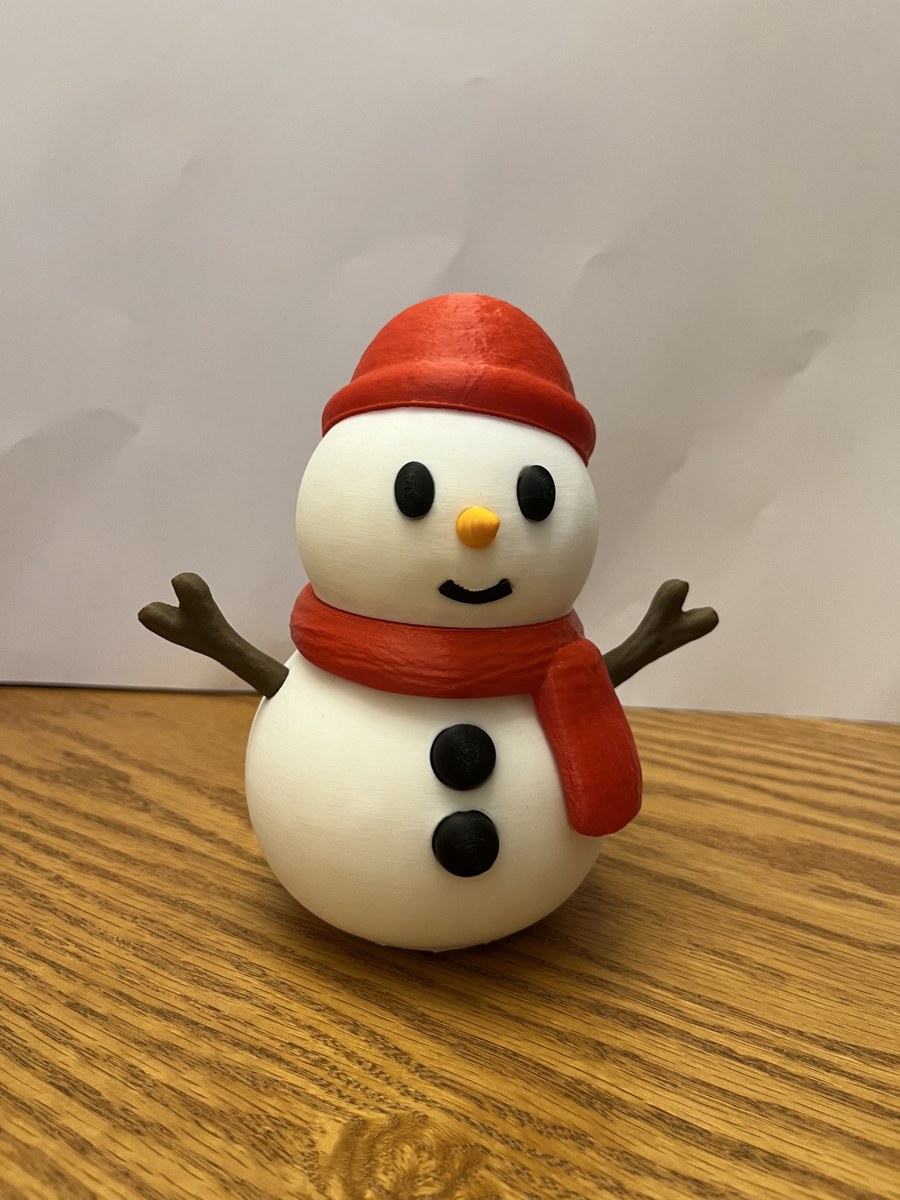 Boneco de neve decorativo