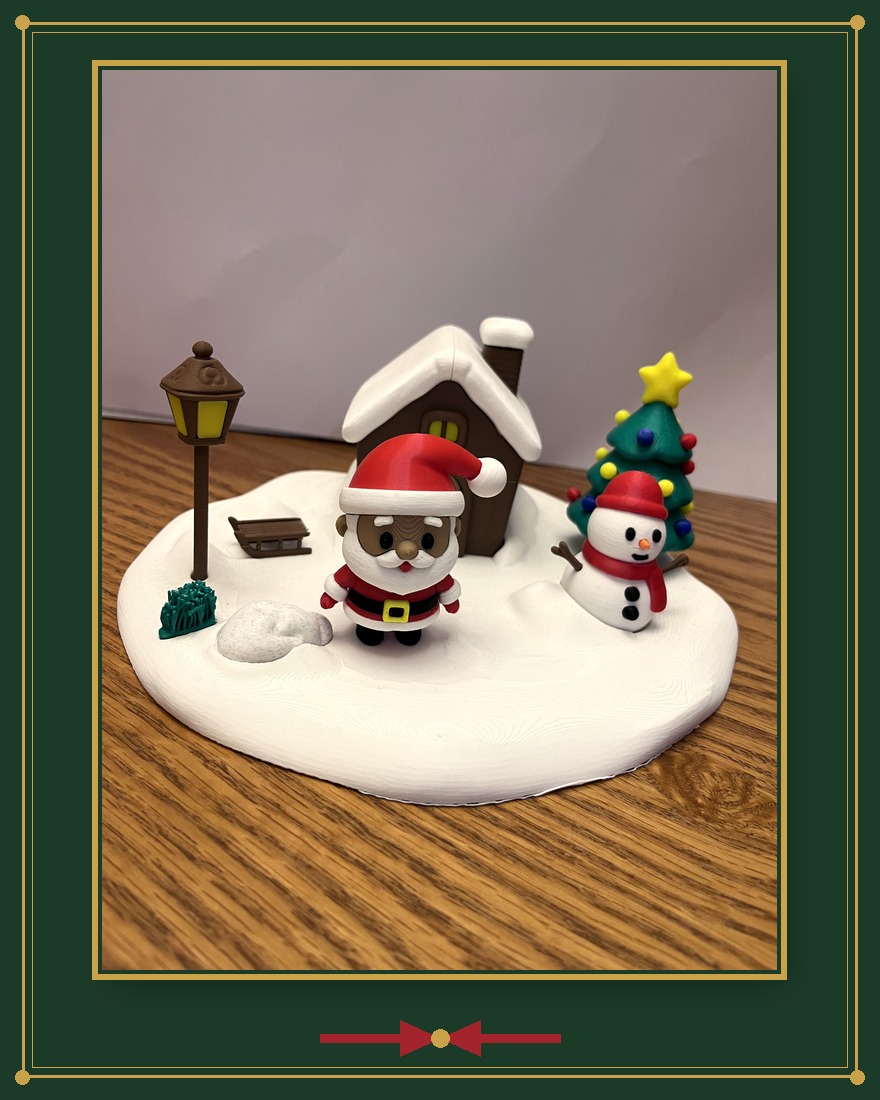 Cena Papai Noel e boneco de neve