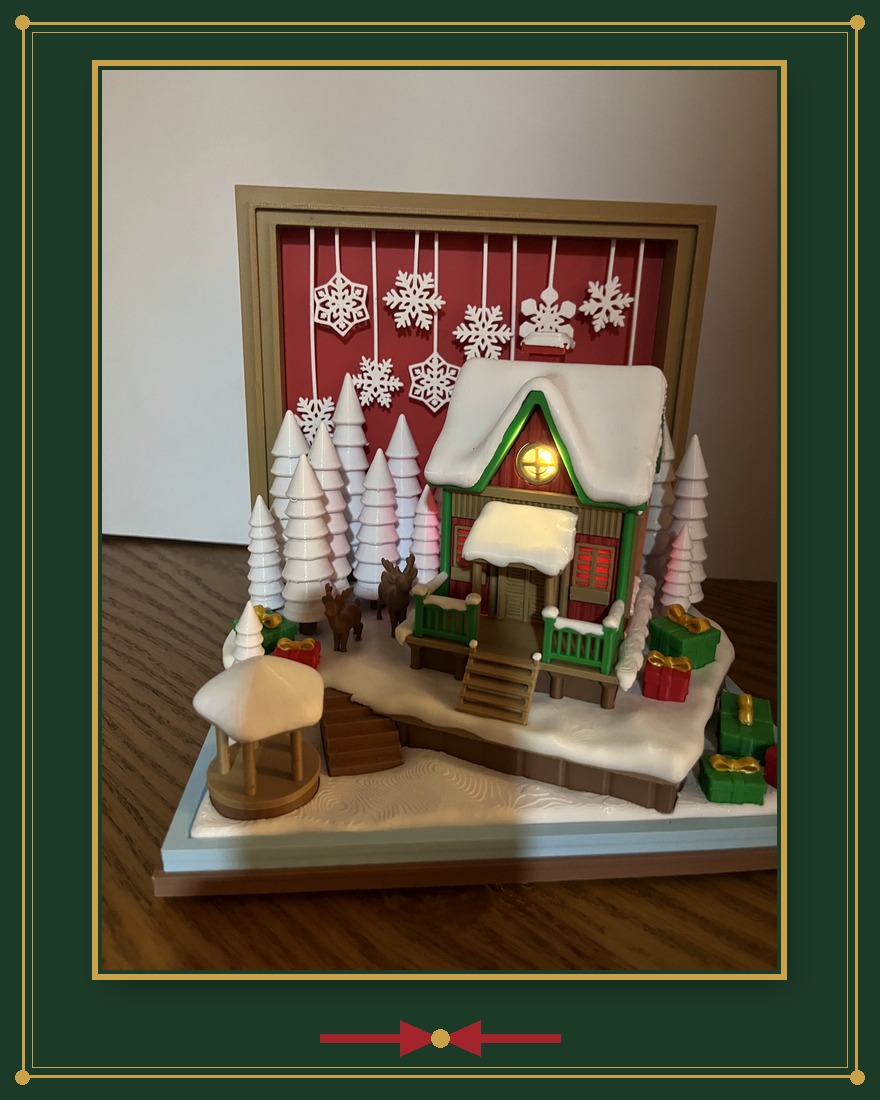 Cenário casinha nevada