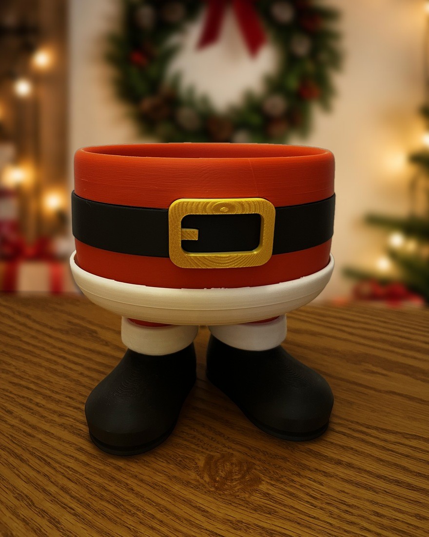 Cachepô cinto do Papai Noel